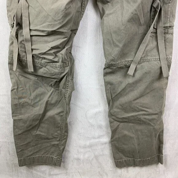 Gap Mens Pants 30 Gray Cargo Paratrooper Straight Leg Army Military Retro 30x32 - Picture 12 of 12